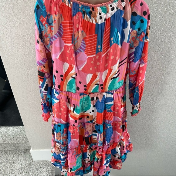 Tolani nwt tiered color block button up dress - Picture 8 of 9